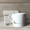 East of India Wobbly Mug-'Coffee and friends the perfect blend' plus box