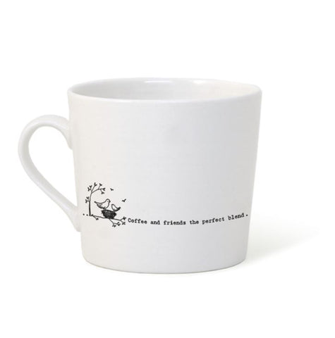 East of India Wobbly Mug-'Coffee and friends the perfect blend'