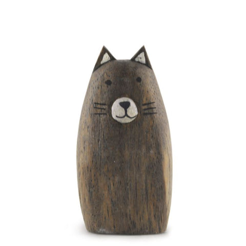 East of India Standing Wooden Cat Medium