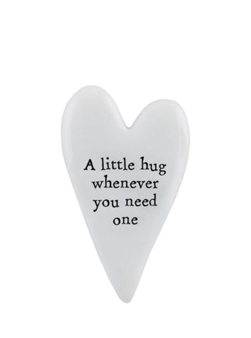 East of India Tiny Heart Token-'A little hug whenever you need one'