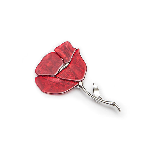 Resin Poppy Brooch
