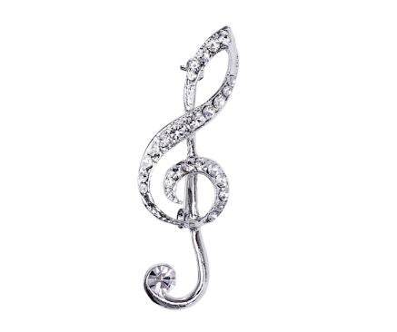 Treble Clef Brooch