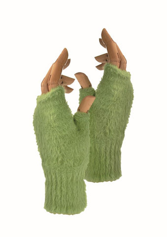 Hot Tomato Fluffy & Downy Poly Miser Mitts Grass