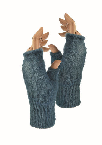Hot Tomato Fluffy & Downy Poly Miser Mitts Blue