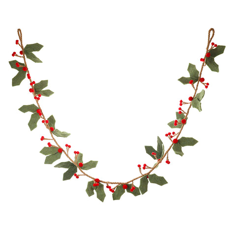 Heaven Sends Felt Holly Garland