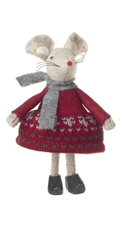 Heaven Sends Mice In Red Knitted Dress