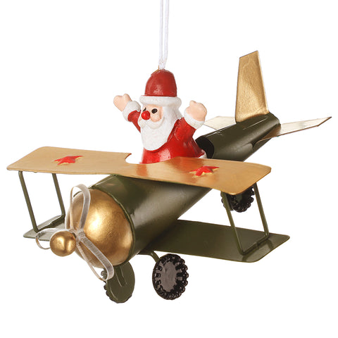 Heaven Sends Santa in Metal Aeroplane