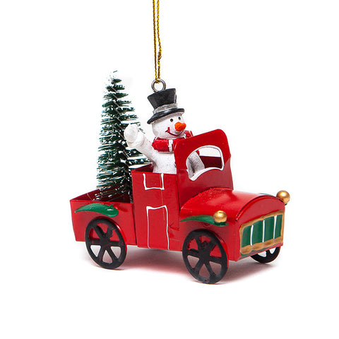 Heaven Sends Santa in Car Hanging Christmas Decoration