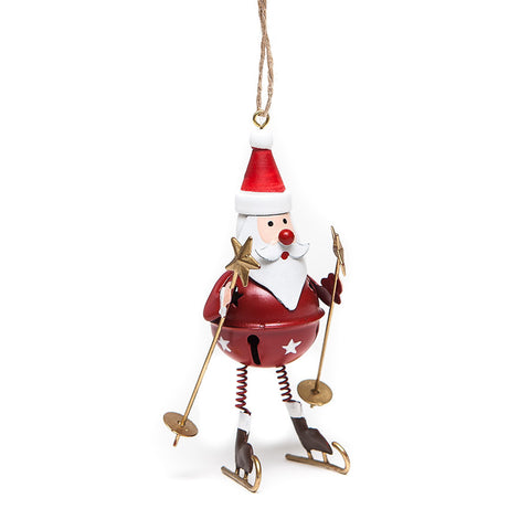 Heaven Sends Skiing Santa Hanging Christmas Decoration