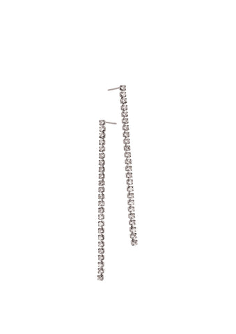 Hot Tomato Crystal Chain Drop Earrings