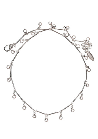 Hot Tomato Delicate Droplet Fantasia - Silver Spirit Necklace