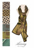 Hot Tomato Double Sided Skinny Botanical Scarf CH019