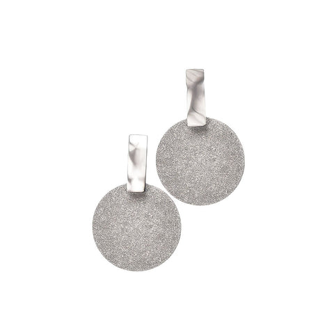 Hot Tomato Moon Dust Orbs Earrings in Stainless Steel/Natural
