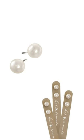 Hot Tomato Pearl Stud Earrings