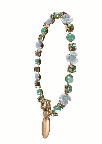 Hot Tomato  Flower Chain Bracelet