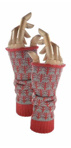 Hot Tomato Tree Wristies Wrist Warmers -  Grey/Wine