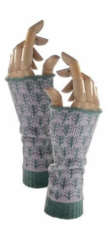 Hot Tomato Tree Wristies Wrist Warmers -  Lilac/Teal