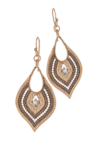 Hot Tomato Moroccan Inlayed Teardrop Earrings