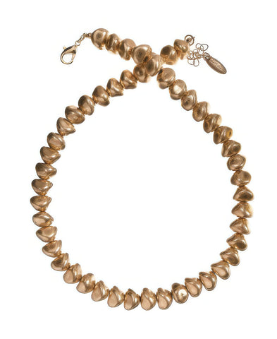 Hot Tomato Grande Prospect Beads Necklace in Worn Gold