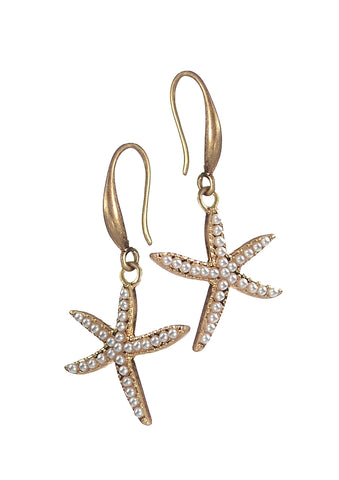 Hot Tomato Starry Starfish Earrings