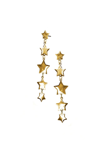 Hot Tomato 'Stars in Alignment' Earrings 18k Gold Plated