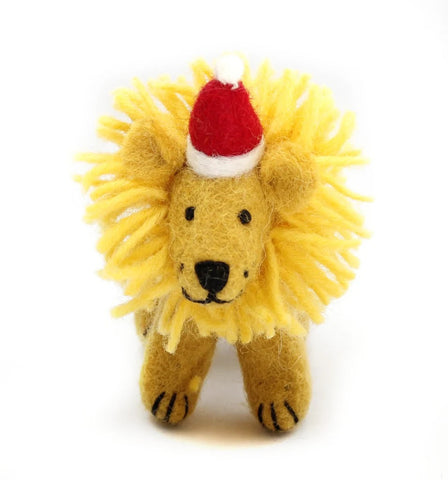 Amica Felt Christmas Safari Lion Decoration
