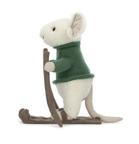 Jellycat Merry Mouse Skiing Side View
