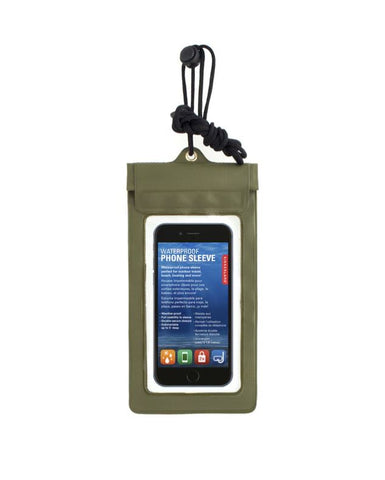 Green Waterproof Phone Sleeve from Kikkerland