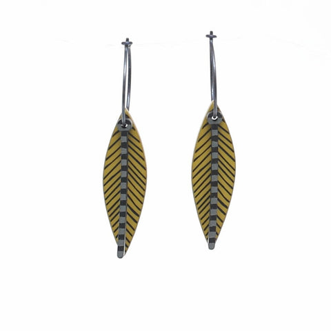 Lene Lundberg K-Form Lime Leaf Earrings