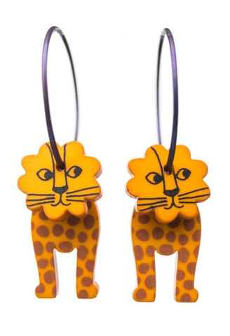 Lene Lundberg K-Form Tan Lion Earrings