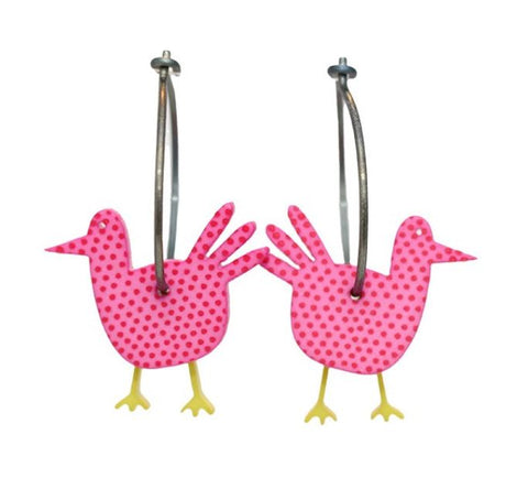 Lene Lundberg K-Form Pink Phoenix Earrings