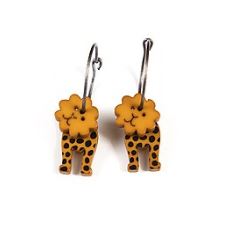 Lene Lundberg K-Form Tan Lion Earrings