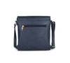 Long & Son Cross Body Shoulder Bag with Front Zip Fastening in Navy Back View