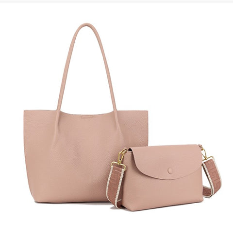 Long & Son  Apricot Pink Shopper with Handbag