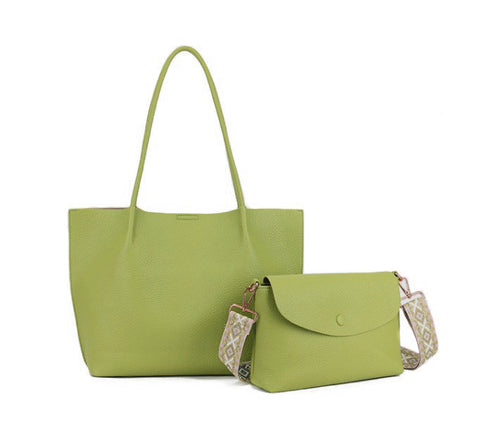 Green Shopper with Handbag