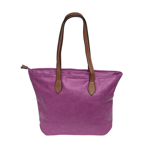 Long & Son Medium PU Shopper Bag in Purple