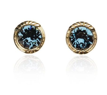 Lovett & Co Cordelia Dark Sapphire Crystal Earrings