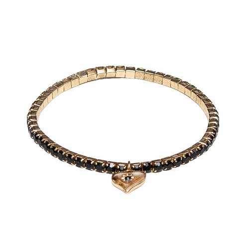 Lovett Black Crystal Stretch Bracelet