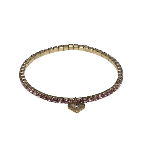 Lovett Dusky Pink Bead Stretch Bracelet