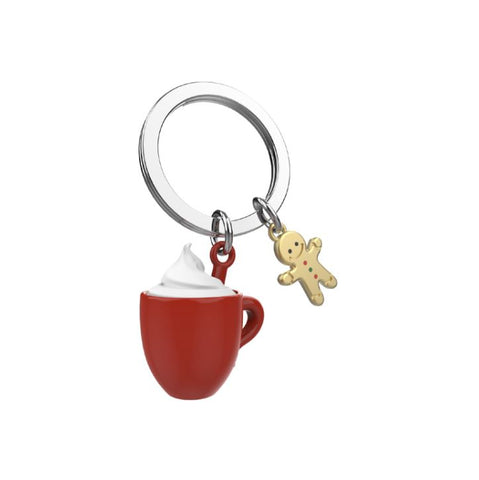 Metalmorphose Hot Chocolate Mug with Gingerbread Man Keyring