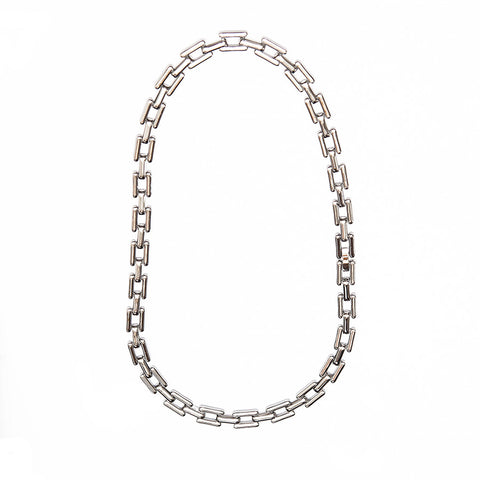 Misgraceful Rectangle Chain Necklace Silver