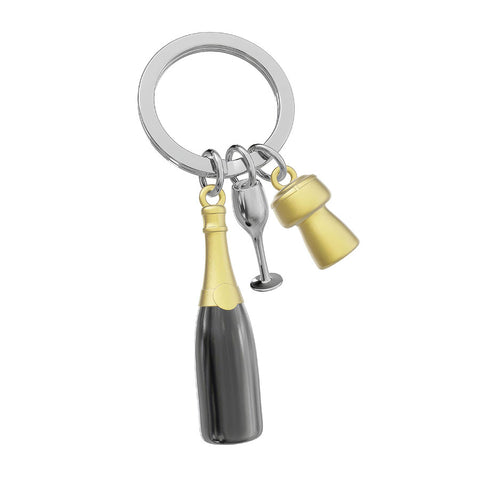 Metalmorphose Champagne Bottle Keyring