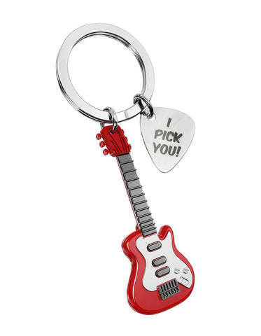 Metalmorphose Red Electric Guitar with Pick Keyring
