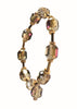 Hot Tomato Cubes of Crystal with Drop Detail Elasticated Bracelet