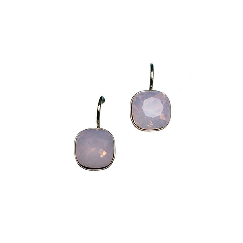 Pom Pink Opal French Wire Earrings