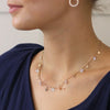 PoM Faux Gold Multi Coloured Stars and Crystals Station Necklace Modelled