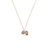 PoM Silver and Gold Plated Double Heart Necklace
