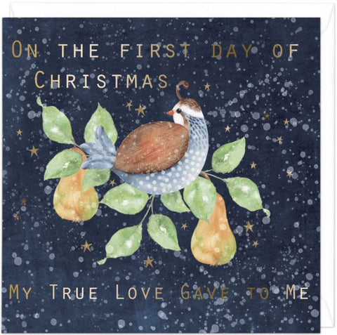 Partridge in a Pear Tree Christmas Card