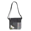 Pastel Tartan and Corduroy Shoulder/Crossbody Bag with Bee and Flower Design from Earth Squared