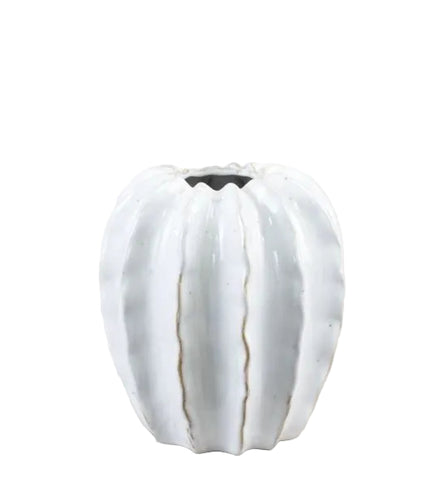 White Ceramic Seed Pod Vase